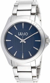 Liujo TLJ813 Montre Analogique Argentée avec Cadran Bleu