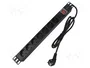 Lanberg PDU 1U 16A 7 prises Schuko Noir