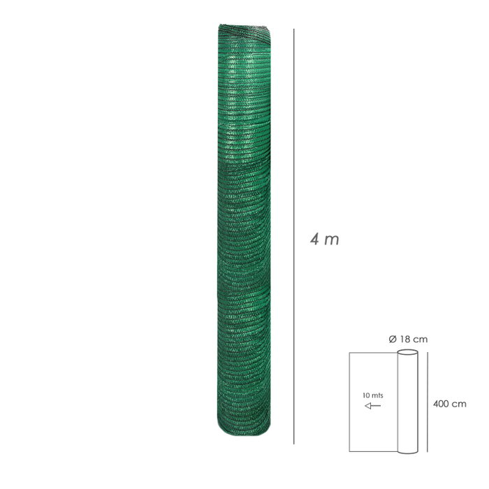 SATURNIA Malla Sombreo Vert clair 4,0m x 50m SATURNIA Malla Sombreo Vert clair 4,0m x 50m