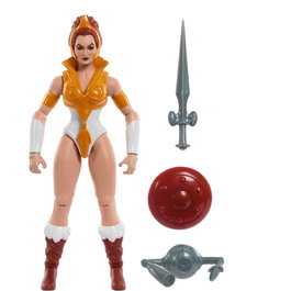 Mattel Figurine Masters of the Universe Origins Teela MOTU - Collection Carton - 13.9 cm avec 16 Articulations - Jouet Collectible - +6 ans