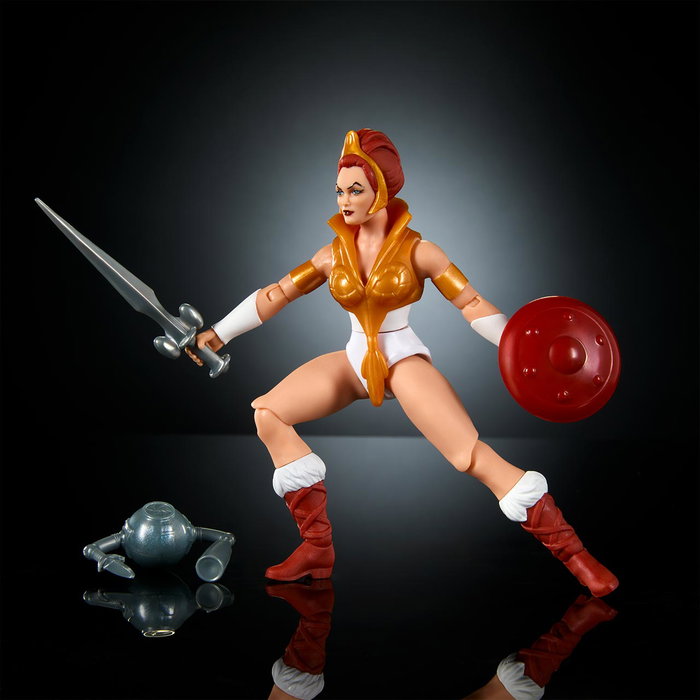 Mattel Figurine Masters of the Universe Origins Teela MOTU - Collection Carton - 13.9 cm avec 16 Articulations - Jouet Collectible - +6 ans