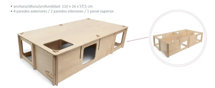 Bunny Nature Bunny Laberinto Largo 110x26x57,5cm Bunny Nature Bunny Laberinto Largo 110x26x57,5cm
