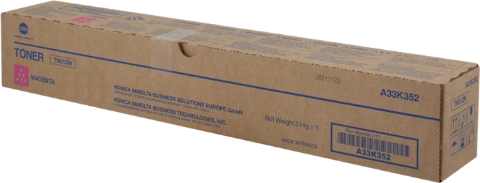Konica Minolta TN512M Toner magenta A33K352 26 000 pages Konica Minolta TN512M Toner magenta A33K352 26 000 pages