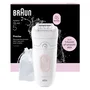 Braun Épilateur électrique sans fil Silk-épil 5 SE5-011 - 2 modes, étanche, 40 min d'autonomie - Blanc et Rose
