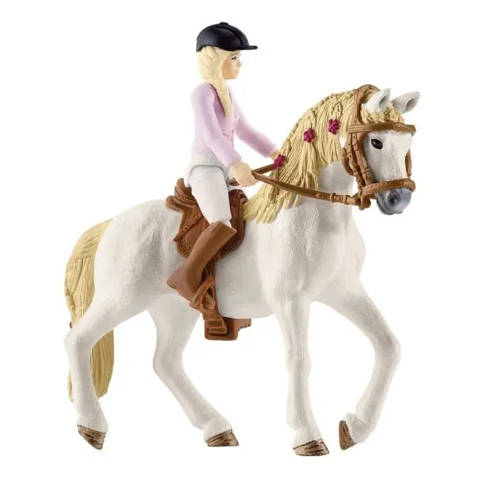 Schleich Horse Club 42593 - Coffret Caravane Rencontres Secrètes avec Figurine Cheval, Jouet pour Enfants dès 5 Ans