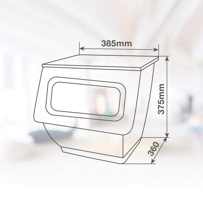 Dovelis Conteneur de rangement empilable avec roues 36L Blanc