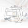 Dovelis Conteneur de rangement empilable avec roues 36L Blanc
