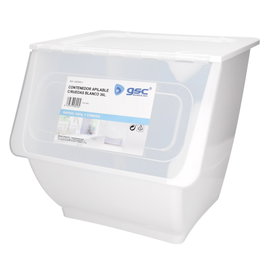 Dovelis Conteneur de rangement empilable avec roues 36L Blanc