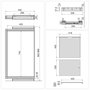 Emuca Kit de porte-pantalon à 7tringles, panier et rack ajustable Quartz pour armoires, glissières extension totale et à fermeture douce, Module 90cm, Finition Titane