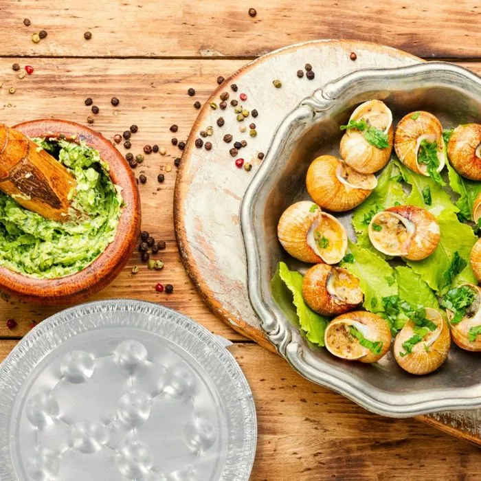 Fackelmann Lot de 2 x 10 plats à escargots en aluminium 17,5 cm - 20 barquettes rondes