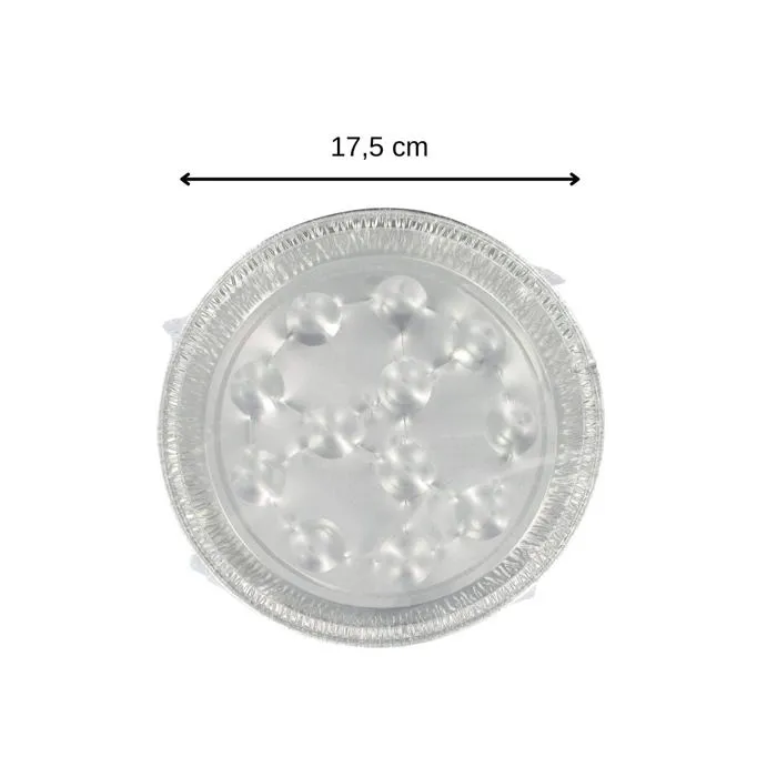 Fackelmann Lot de 2 x 10 plats à escargots en aluminium 17,5 cm - 20 barquettes rondes