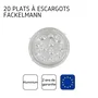 Fackelmann Lot de 2 x 10 plats à escargots en aluminium 17,5 cm - 20 barquettes rondes