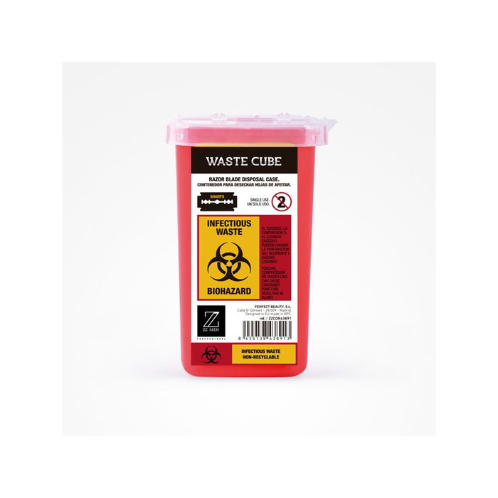 Zzmen Waste Cube - Conteneur pour lames de rasoir Zzmen Waste Cube - Conteneur pour lames de rasoir