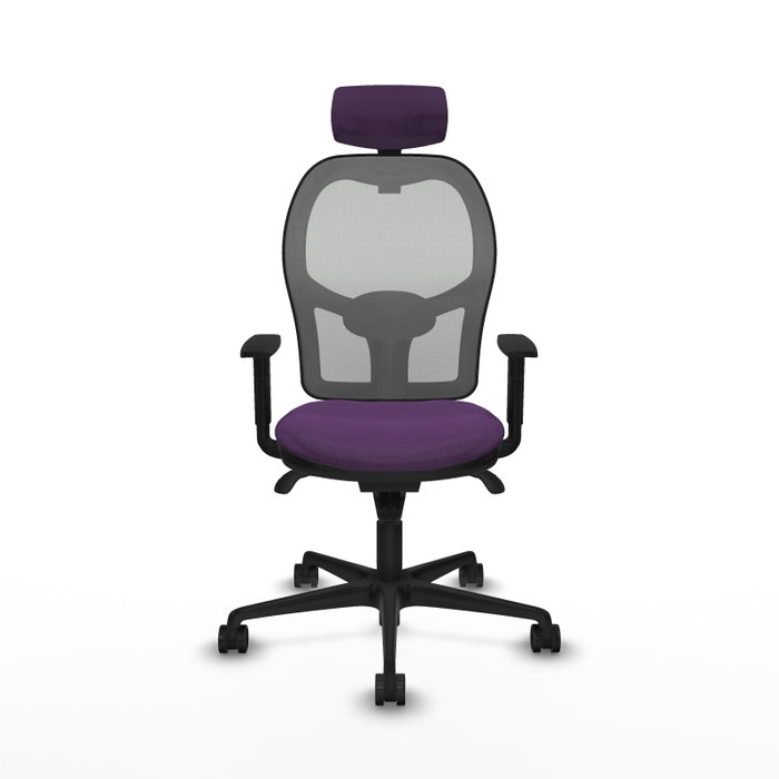 Piqueras y Crespo Chaise de Bureau Jorquera Violette avec Appui-tête 2D