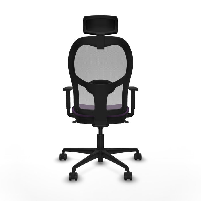 Piqueras y Crespo Chaise de Bureau Jorquera Violette avec Appui-tête 2D