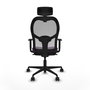 Piqueras y Crespo Chaise de Bureau Jorquera Violette avec Appui-tête 2D