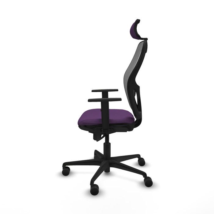 Piqueras y Crespo Chaise de Bureau Jorquera Violette avec Appui-tête 2D