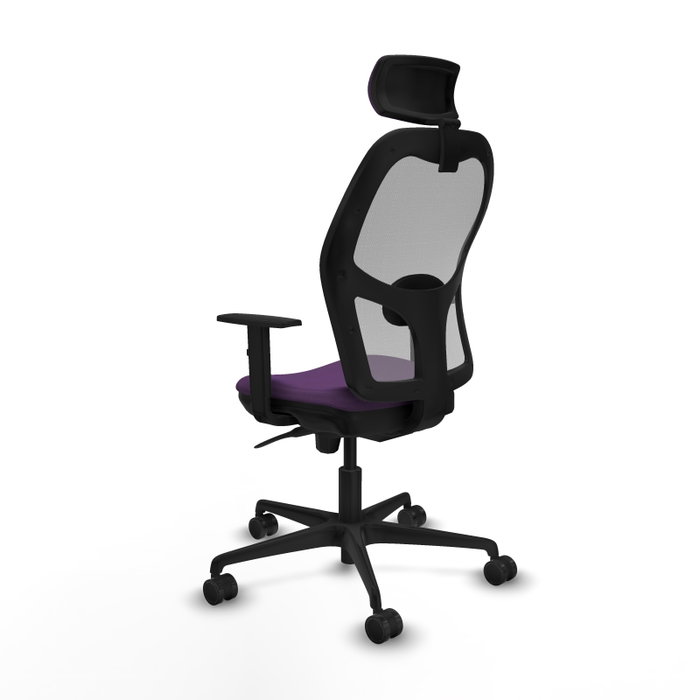 Piqueras y Crespo Chaise de Bureau Jorquera Violette avec Appui-tête 2D