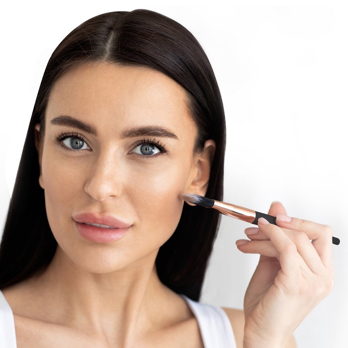 Cosmetic Club Estuche 15 Brochas Maquillaje avec housse enroulable