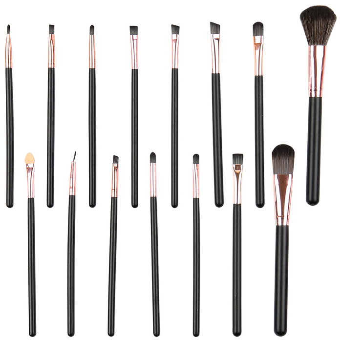 Cosmetic Club Estuche 15 Brochas Maquillaje avec housse enroulable
