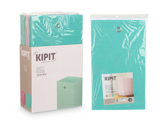 Kipit Boîte de Rangement Pliante 35x35x58 cm Assorti Aléatoirement Tissu Non Tissé et Carton (Set de 12) Kipit Boîte de Rangement Pliante 35x35x58 cm Assorti Aléatoirement Tissu Non Tissé et Carton (Set de 12)