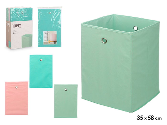 Kipit Boîte de Rangement Pliante 35x35x58 cm Assorti Aléatoirement Tissu Non Tissé et Carton (Set de 12) Kipit Boîte de Rangement Pliante 35x35x58 cm Assorti Aléatoirement Tissu Non Tissé et Carton (Set de 12)