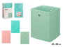 Kipit Boîte de Rangement Pliante 35x35x58 cm Assorti Aléatoirement Tissu Non Tissé et Carton (Set de 12)