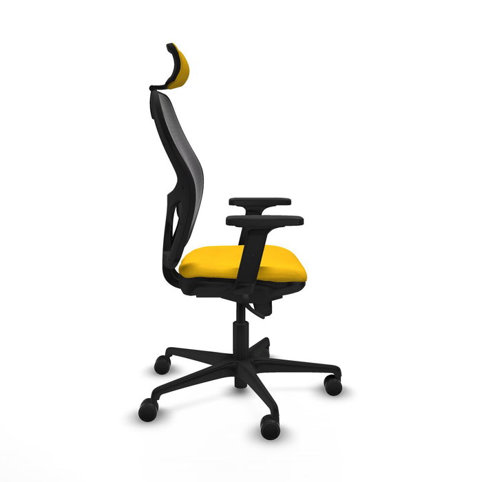 Piqueras y Crespo Chaise de Bureau avec Appui-tête 2D036N2 Jaune