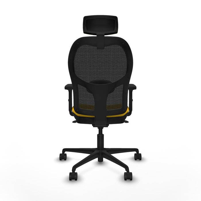 Piqueras y Crespo Chaise de Bureau avec Appui-tête 2D036N2 Jaune