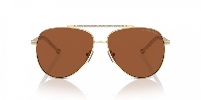 Michael Kors MK1146-101473 Lunettes de soleil dorées avec verres marron