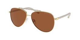 Michael Kors MK1146-101473 Lunettes de soleil dorées avec verres marron