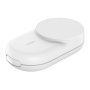 Belkin Ultracharge Base de Charge Magnétique Pliable Blanc Qi2 25W - Chargeur Sans Fil 3-en-1 USB-C avec Power Delivery 45W