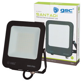 GSC Evolution Projecteur LED Santadi 50W 6500K Noir IP65