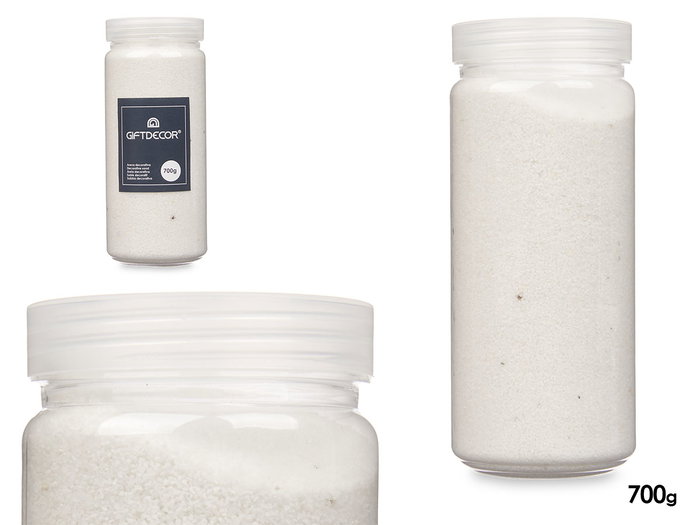 GIFTDECOR Bocal à sable blanc 700 g GIFTDECOR Bocal à sable blanc 700 g