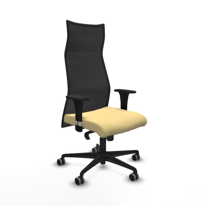 Piqueras y Crespo Chaise de Bureau Albacete XL Crème et Noir Piqueras y Crespo Chaise de Bureau Albacete XL Crème et Noir