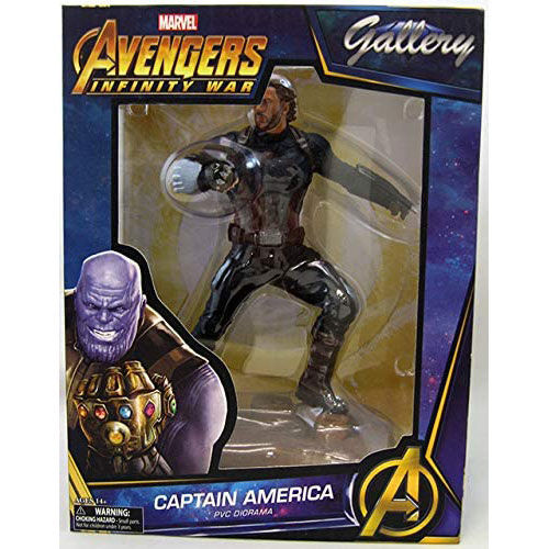 DIAMOND SELECT Statue Captain America Avengers Marvel en PVC 23cm avec ses boucliers Wakanda et base personnalisée DIAMOND SELECT Statue Captain America Avengers Marvel en PVC 23cm avec ses boucliers Wakanda et base personnalisée