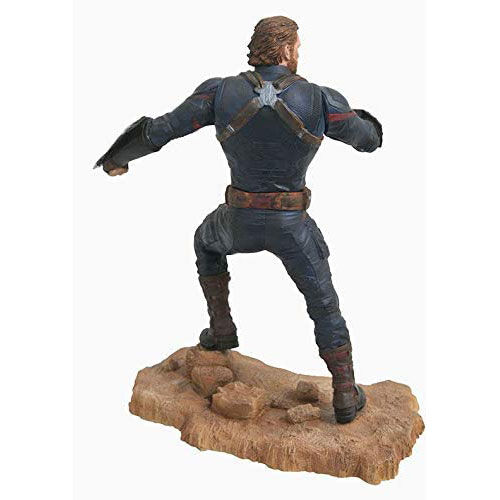 DIAMOND SELECT Statue Captain America Avengers Marvel en PVC 23cm avec ses boucliers Wakanda et base personnalisée DIAMOND SELECT Statue Captain America Avengers Marvel en PVC 23cm avec ses boucliers Wakanda et base personnalisée