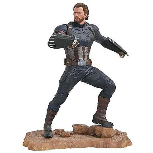 DIAMOND SELECT Statue Captain America Avengers Marvel en PVC 23cm avec ses boucliers Wakanda et base personnalisée DIAMOND SELECT Statue Captain America Avengers Marvel en PVC 23cm avec ses boucliers Wakanda et base personnalisée