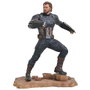 DIAMOND SELECT Statue Captain America Avengers Marvel en PVC 23cm avec ses boucliers Wakanda et base personnalisée