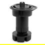 HERRAJES ALK Pata de cuisine Larry réglable - Pied ajustable pour meubles de cuisine avec ou sans téton - Hauteur 95-130 mm - Finition noir
