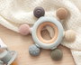 KioKids Mordedor Bébé Etoile en Bois et Silicone pour Dentition, Jouet Sensoriel pour Bébés de 3 Mois et Plus, Ecofriendly, Multicolore