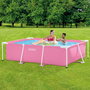 Intex Piscine démontable rectangulaire Small Frame Familiale Rose - 220x150x60 cm (Capacité 1662 litres, PVC+PET+PP+ACIER)