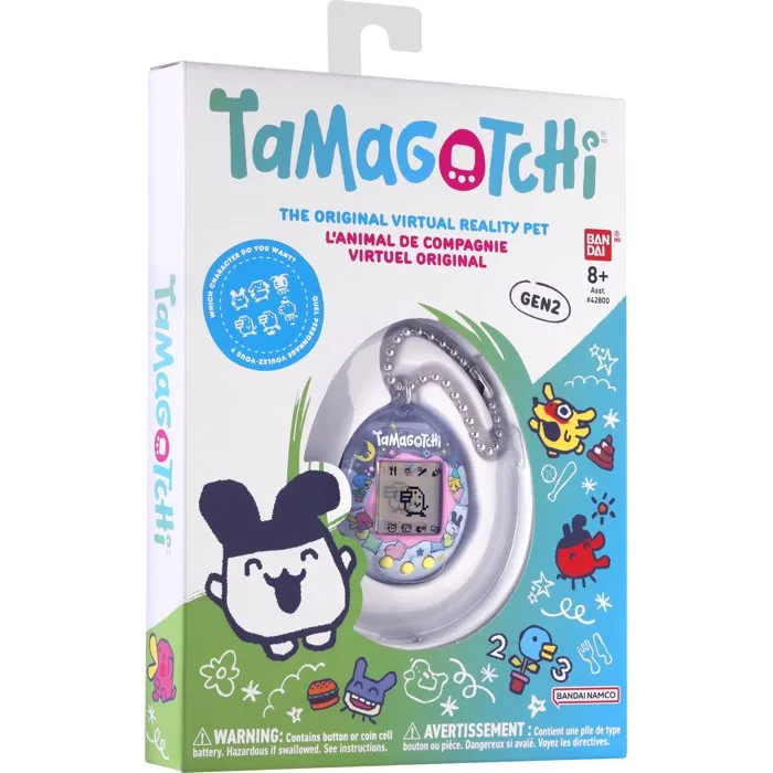 BANDAI - Tamagotchi original Tama Sleeping - Animal électronique virtuel avec écran couleur, 3 boutons et jeux