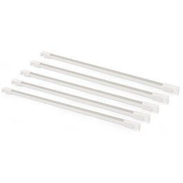 HERRAJES ALK Kit de 5 barres porte-pantalons blanc et gris