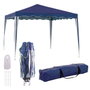 BigBuy Outdoor Pergola Gazebo Acier 300 x 300 x 250 cm Bleu et Blanc