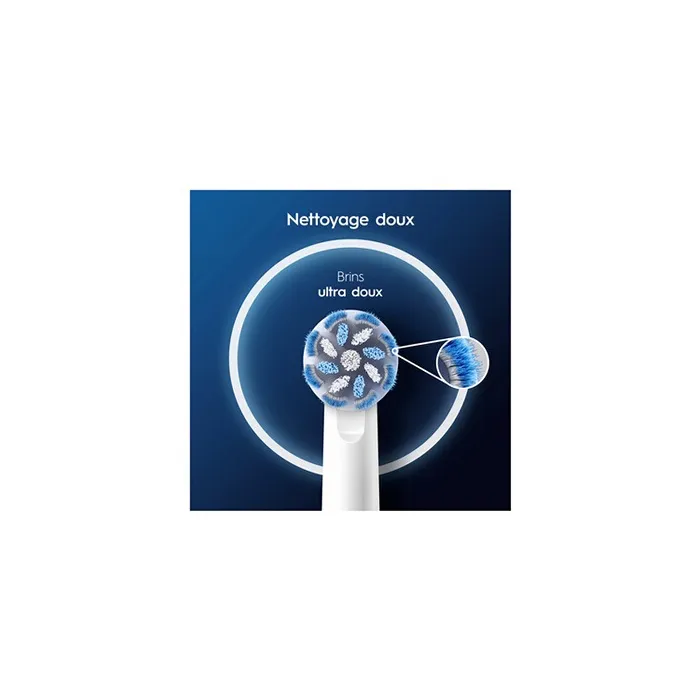 Oral-B Brossettes Sensitive Clean - Ultra fine - À filaments croisés - Pour soin des gencives - Compatible avec la plupart des manches (sauf Pulsonic/iO) - Lot de 8