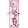 THE CARAT SHOP Porte-clés My Melody Hello Kitty avec clip et anneau en forme de cœur en alliage de zinc