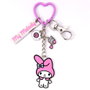 THE CARAT SHOP Porte-clés My Melody Hello Kitty avec clip et anneau en forme de cœur en alliage de zinc