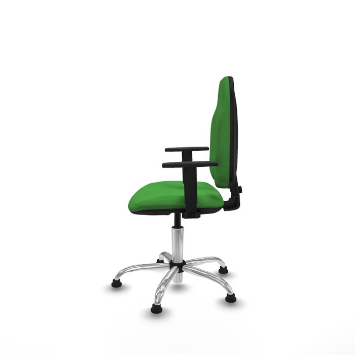 PIQUERAS Y CRESPO Chaise de bureau Algarra en tissu vert avec base chromée