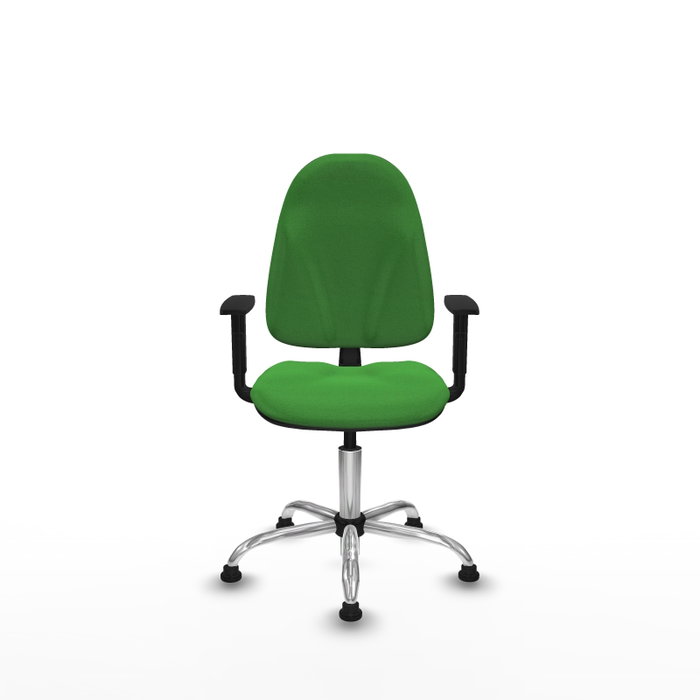 PIQUERAS Y CRESPO Chaise de bureau Algarra en tissu vert avec base chromée